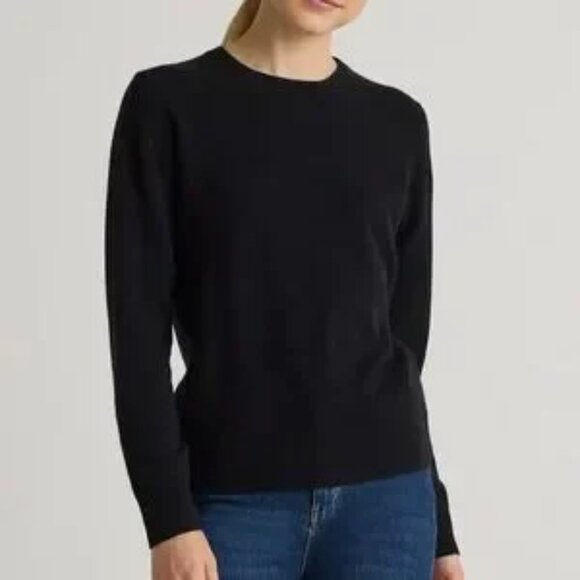 Quince Mongolian Cashmere Crewneck Sweater Women's Black Size XL - Picture 1 of 9